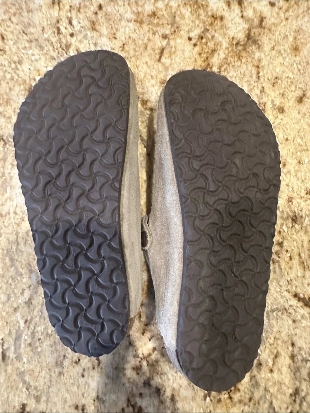 Birkenstock Kids Taupe Suede Clog Sandals with Buckle
